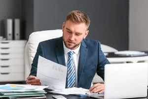 accountant during work