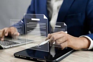 contract verification on a virtual screen