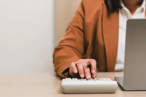 financial accounting and business budgeting concept